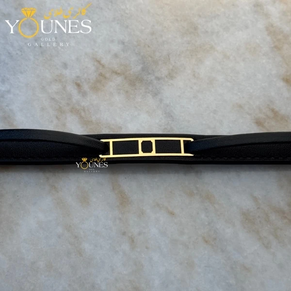 دستبند طلا چرم مردانه L179